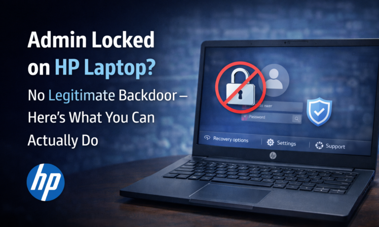 How to Bypass Admin Lock On HP Laptop